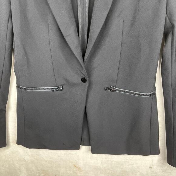 Veronica Beard Black Iconic Scuba Dickey Jacket Blazer Bi-Stretch Womens Size 00 - Picture 4 of 15